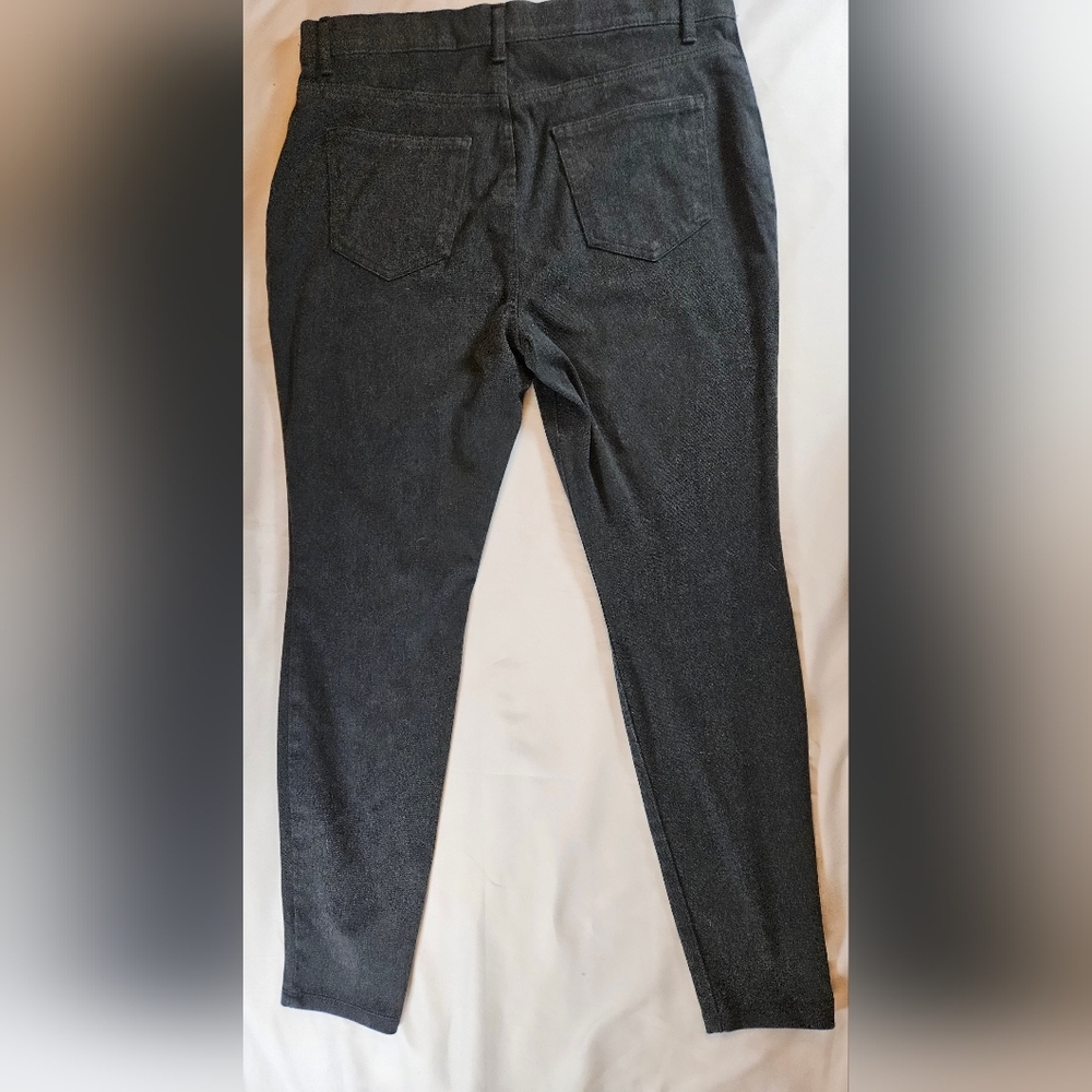 Unbranded Womens Dark Gray Pull On Skinny Pants With Faux Side Pockets Size 12 - Picture 8 of 10